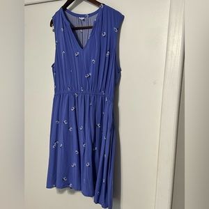 Periwinkle Sleeveless Floral Dress Size XL Old Navy